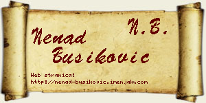 Nenad Bušiković vizit kartica